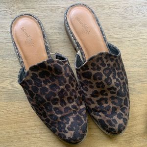 Universal Thread Leopard Print Mules, Sz 7